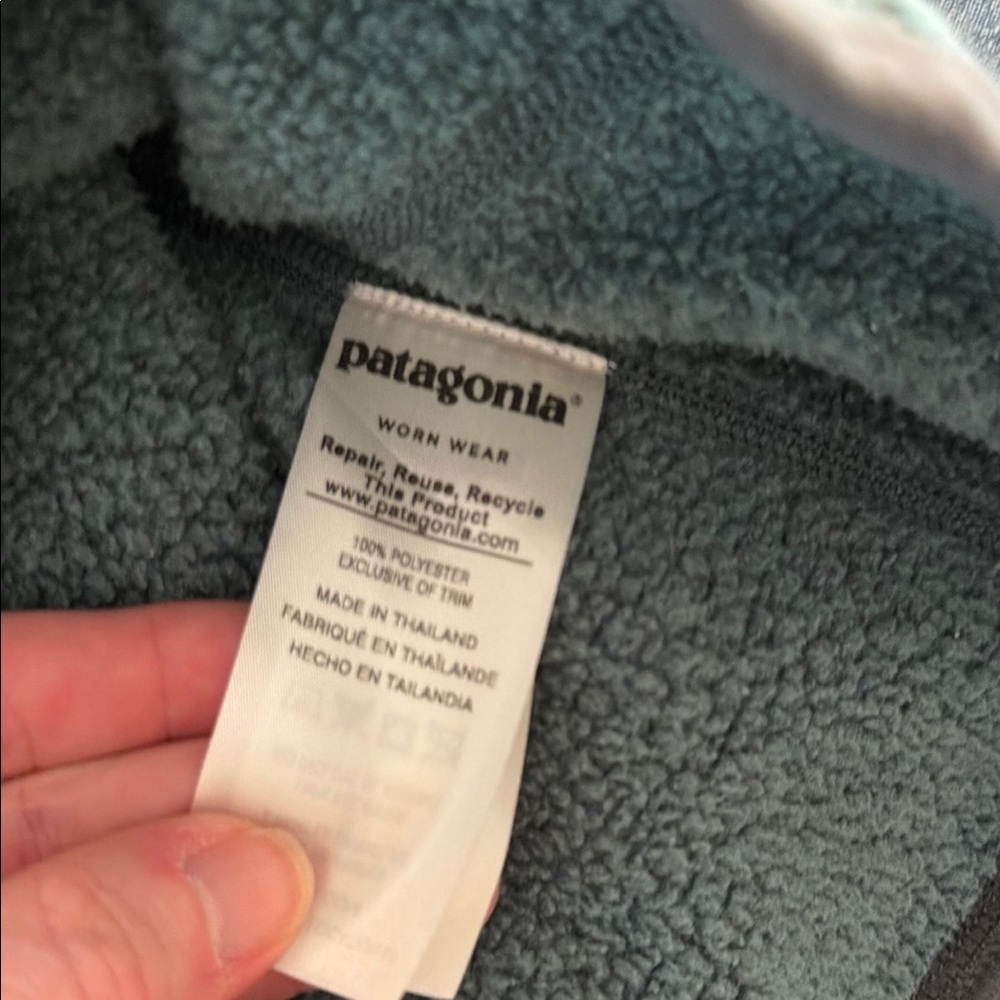 Patagonia Men's Half-Zip Fleece Pullover - Teal Green - Picture 6 of 10
